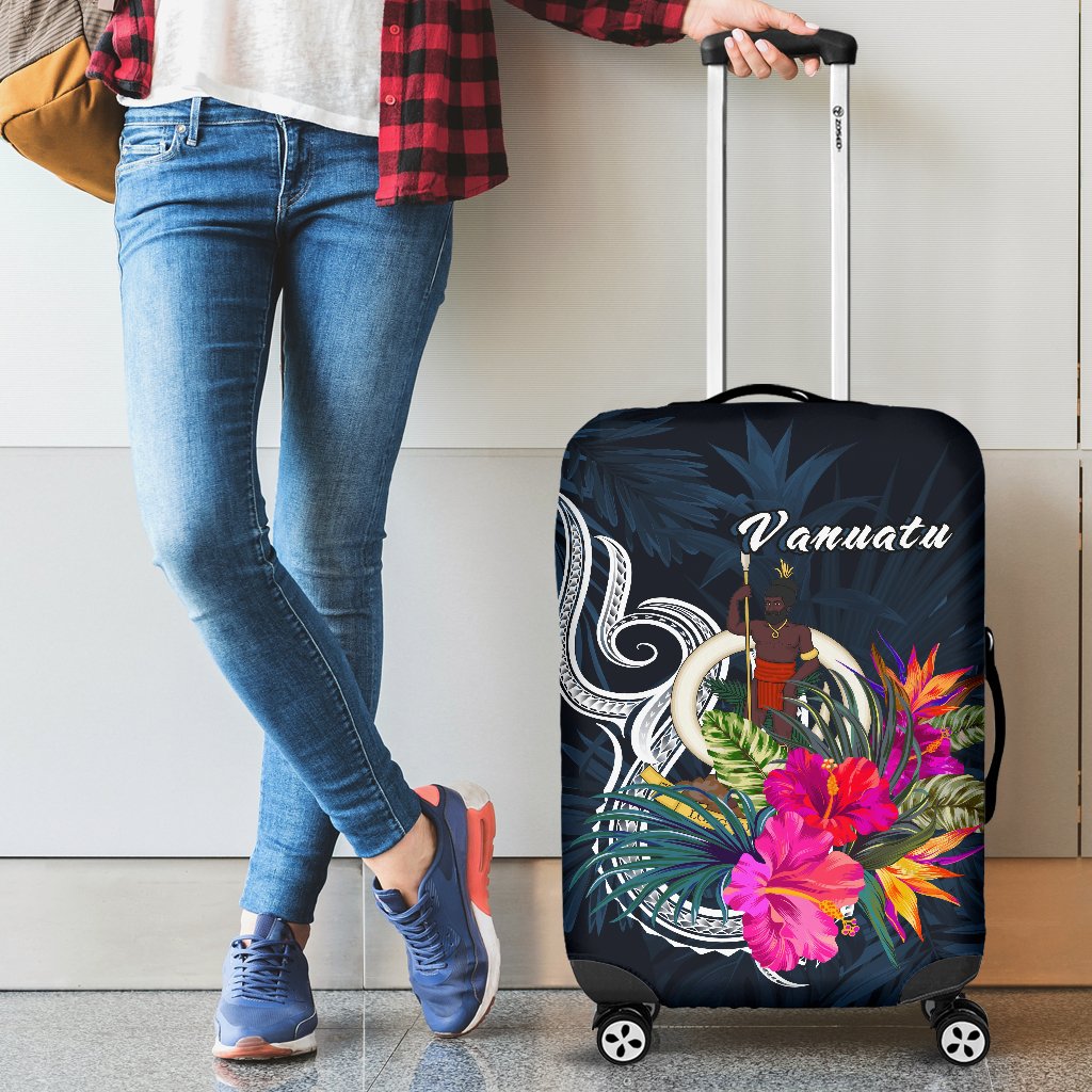 Vanuatu Polynesian Luggage Covers - Tropical Flower - Polynesian Pride