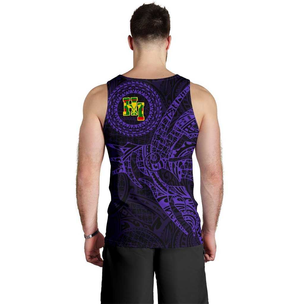 Hawaii Tank Top Polynesian Kanaka Map Hawaiian Men's Tank Top - Purple - TT Style - Polynesian Pride