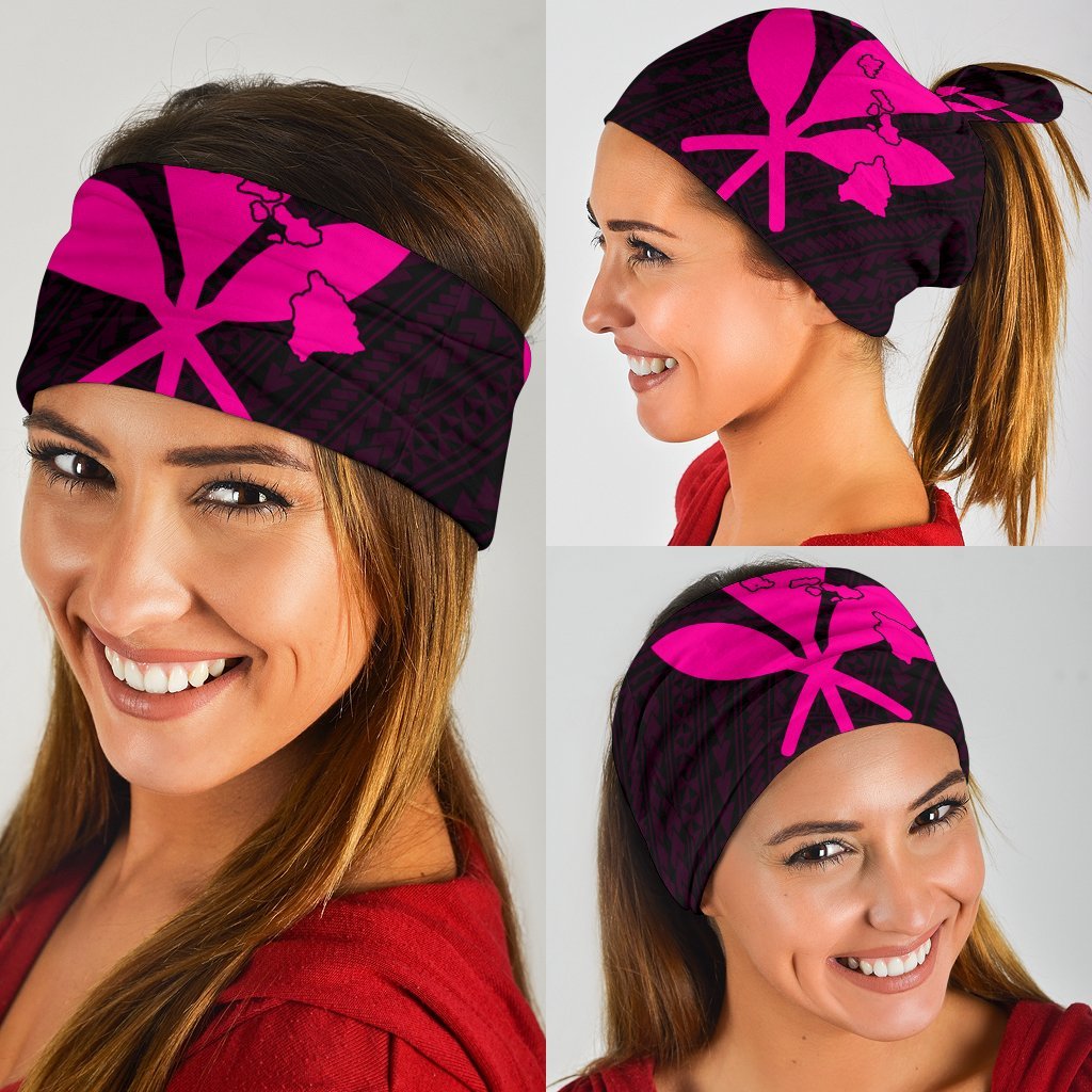 Hawaii Kakau Polynesian Kanaka Map Bandana 3 - Pack - Pink - Polynesian Pride