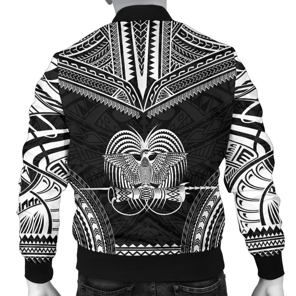Papua New Guinea Polynesian Chief Men's Bomber Jacket - Black Version - Polynesian Pride