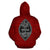 Guam Polynesian Zip up Hoodie Guaman Latte Stone Red Pattern - Polynesian Pride