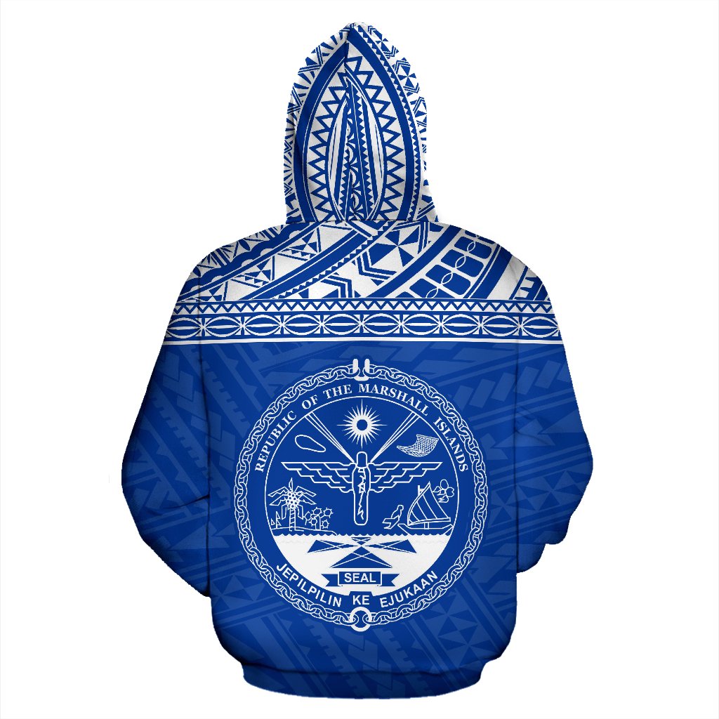 Marshall Islands Polynesian Hoodie Blue - Polynesian Pride