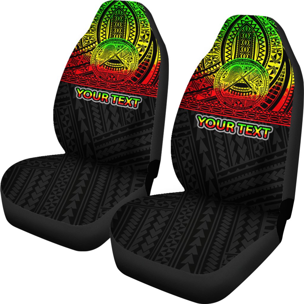 American Samoa Custom Personalised Car Seat Covers - Polynesian Reggae - Polynesian Pride