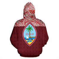 Guam All Over Hoodie Polynesian Red Version - Polynesian Pride