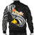 Papua New Guinea Custom Personalised Men's Bomber Jackets - PNG Seal Polynesian Patterns Plumeria (Black) - Polynesian Pride