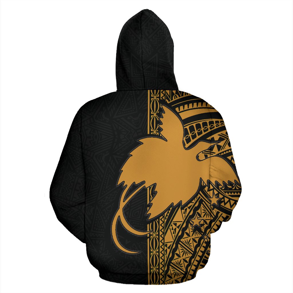 Papua New Guinea Polynesian ll Over Hoodie Gold Line - Polynesian Pride