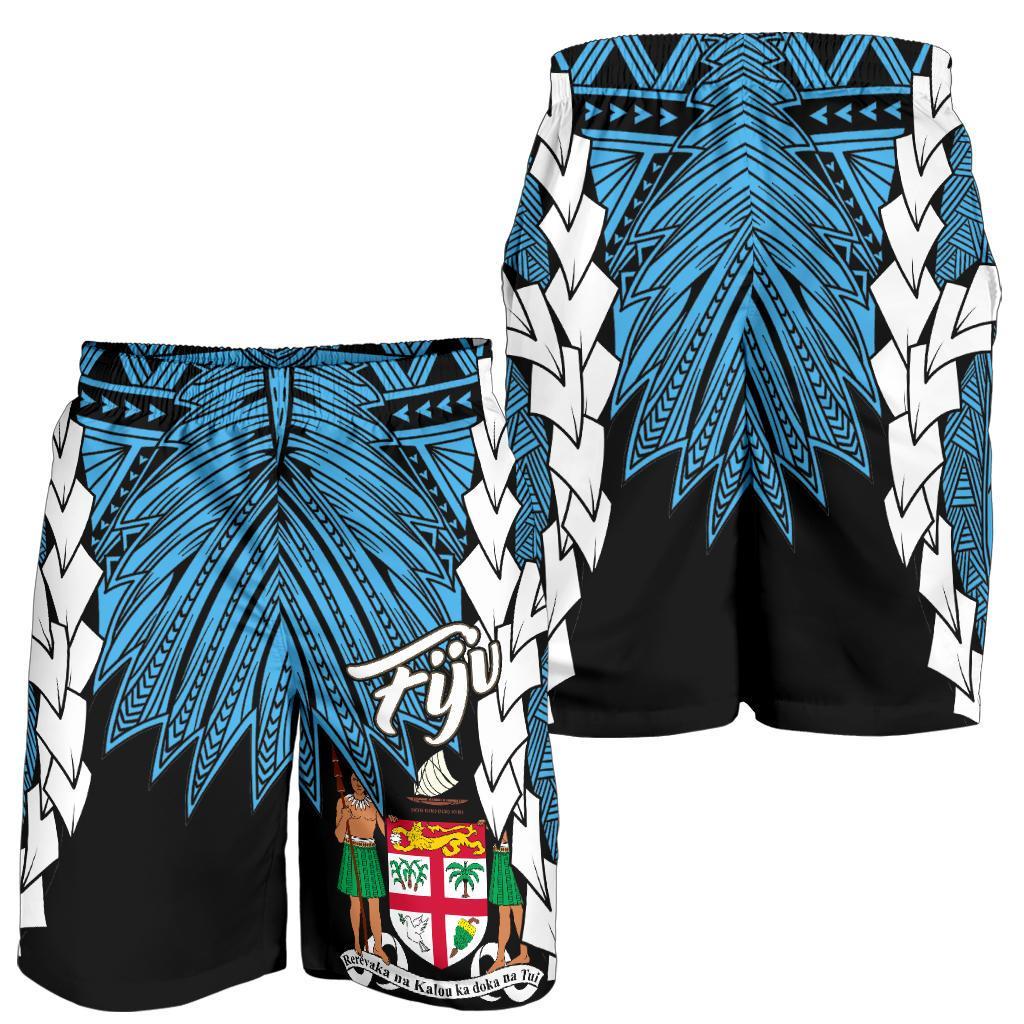 Fiji Polynesian Men's Shorts - Tribal Wave Tattoo Flag Style - Polynesian Pride