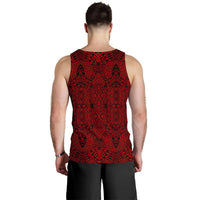 Polynesian Lauhala Mix Red Hawaii Men's Tank Top - Polynesian Pride