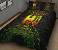 Hawaii Quilt Bed Set - Hawaii Map Polynesian Style - Polynesian Pride