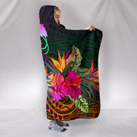 Papua New Guinea Hooded Blanket - Summer Hibiscus - Polynesian Pride