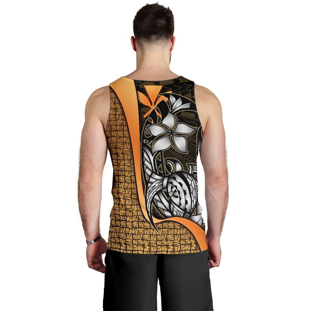 Polynesian Hawaii Men Tank Top Gold - Turtle with Hook - Polynesian Pride