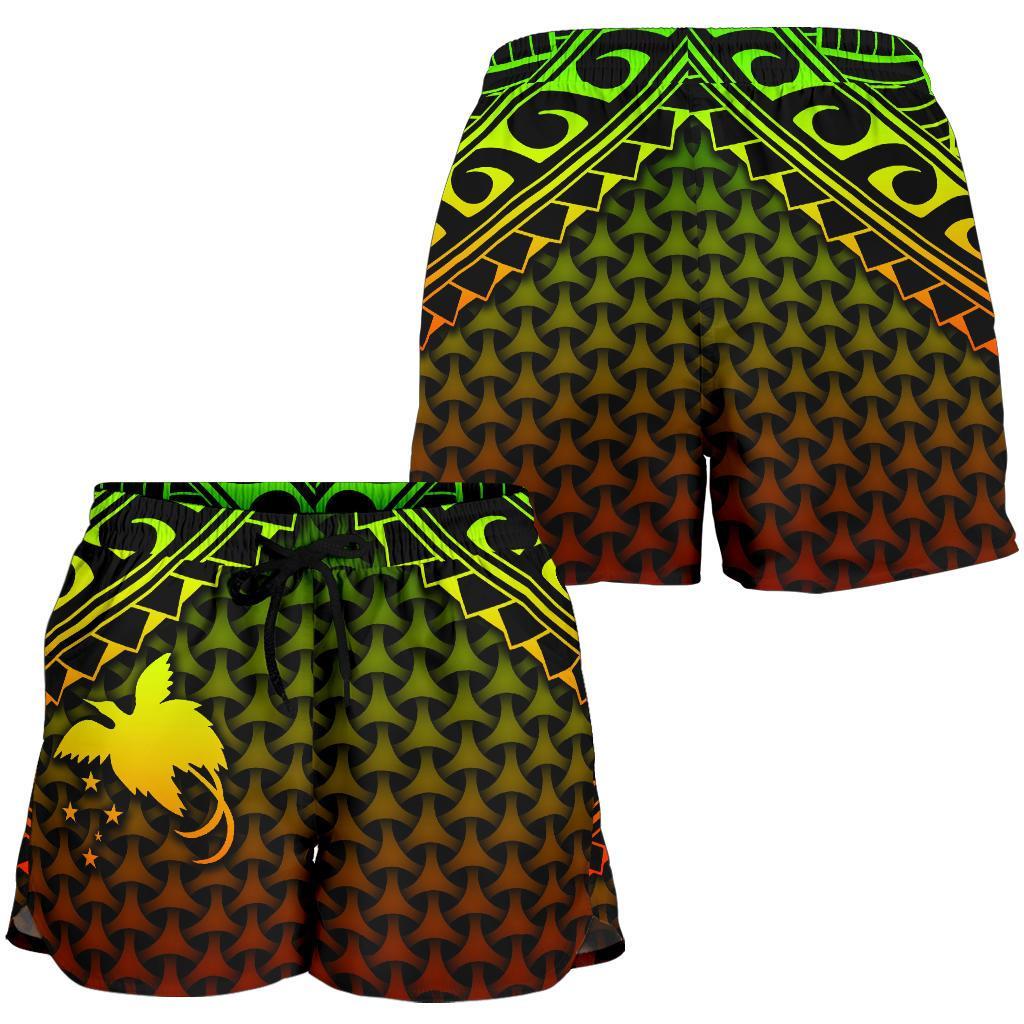 Polynesian Papua New Guinea Women's Shorts - Reggae Vintage Polynesian Patterns - Polynesian Pride