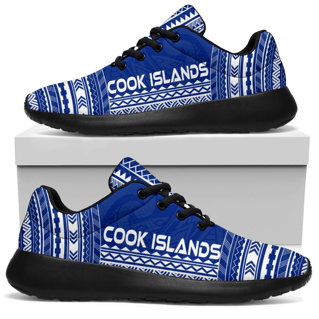 Cook Islands Sporty Sneakers - Polynesian Chief Flag Version - Polynesian Pride