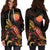 CNMI Polynesian Hoodie Dress - Turtle With Blooming Hibiscus Gold - Polynesian Pride