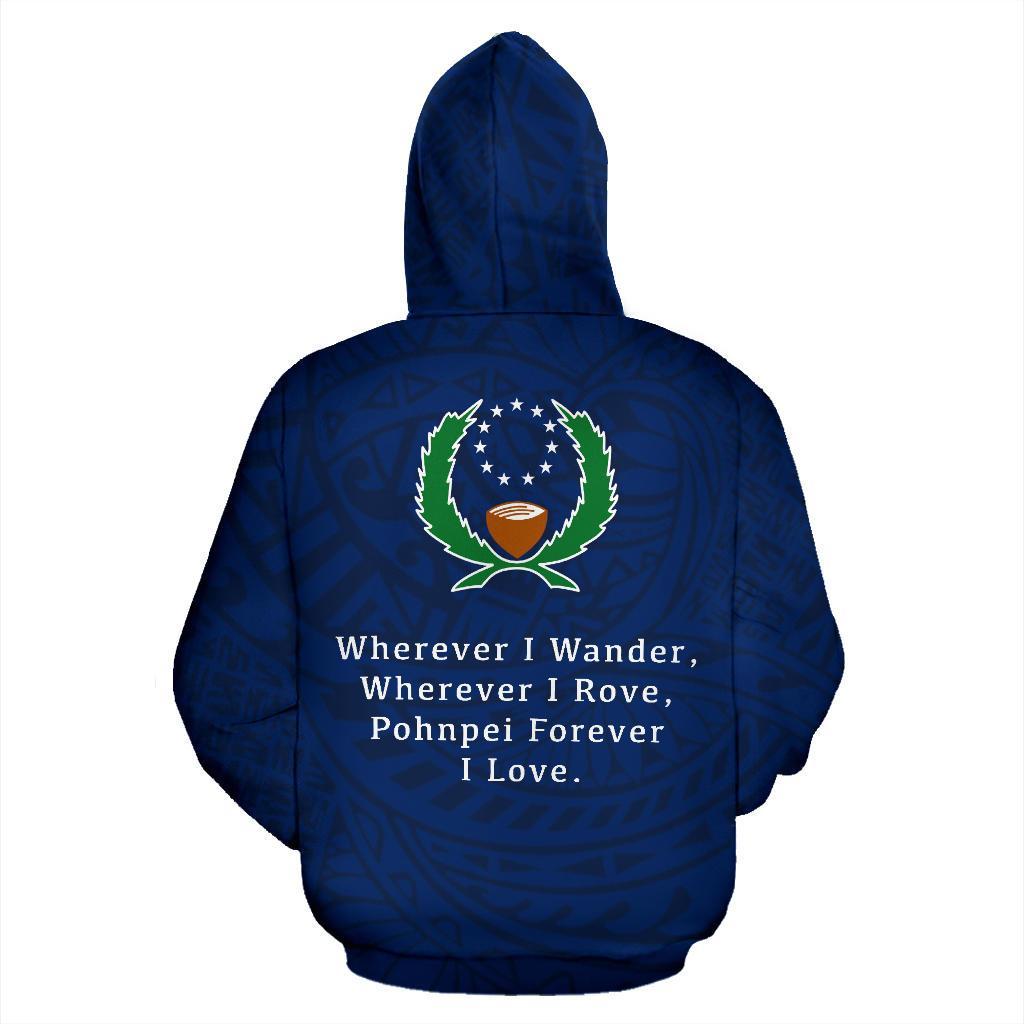 Pohnpei Hoodie Pohnpei Flag Forever I Love - Polynesian Pride