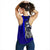 Pohnpei Micronesia Women's Racerback Tank Blue - Turtle With Hook - Polynesian Pride