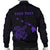 Hawaii Kakau Polynesian Turtle Map Personalized Men's Bomber Jacket - Purple - Polynesian Pride