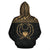 Pohnpei State All Over Zip up Hoodie FSM Gold Version - Polynesian Pride