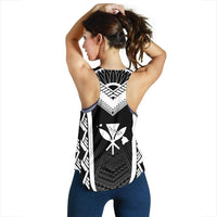 Hawaiian Kanaka Polynesian Women's Racerback Tank Active White - Polynesian Pride