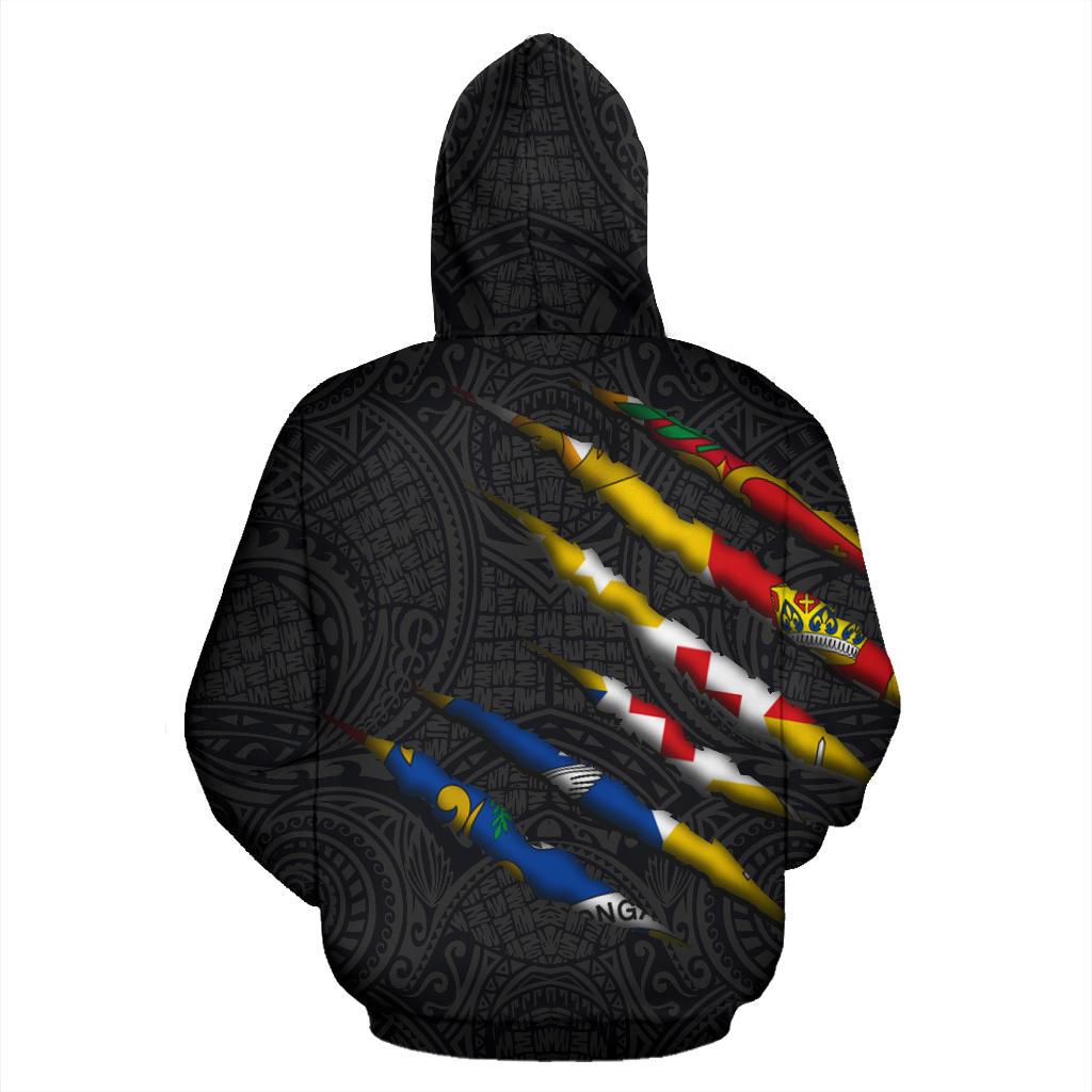 Tonga All Over Hoodie Scratch Style - Polynesian Pride