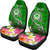 FSM Custom Personalised Car Seat Covers - Turtle Plumeria (Green) - Polynesian Pride