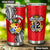 (Custom Personalised) Tonga Rugby Tumbler Polynesian Style Pinwheel - Custom Text and Number Tumbler 20oz Large Red - Polynesian Pride