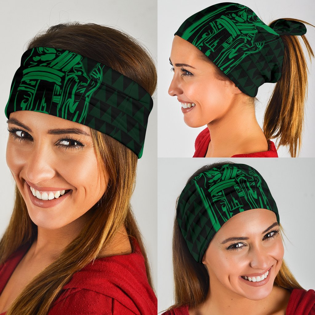 Hawaii King Kanaka Kakau Bandana 3 - Pack - Green - Polynesian Pride