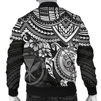 Polynesian Hawaii Bomber Jacket (Men) - White Turtle - Polynesian Pride