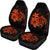 Hawaii Turtle Hibiscus Poly Orange Car Seat Covers Universal Fit Orange - Polynesian Pride