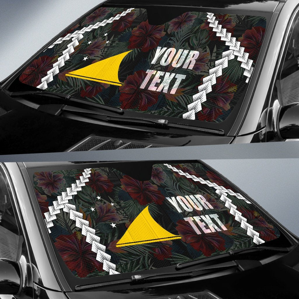 Tokelau Custom Personalised Auto Sun Shades - Chain Polynesian - Polynesian Pride