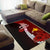 Papua New Guinea Polynesian Area Rug - Coat Of Arm With Hibiscus - Polynesian Pride