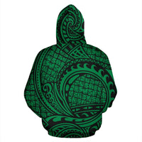 Hawaii Hoodie Polynesian Maori Lauhala Green Pullover - Polynesian Pride