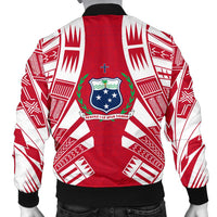 Samoa Men Bomber Jackets - Polynesian Tattoo Flag - Polynesian Pride