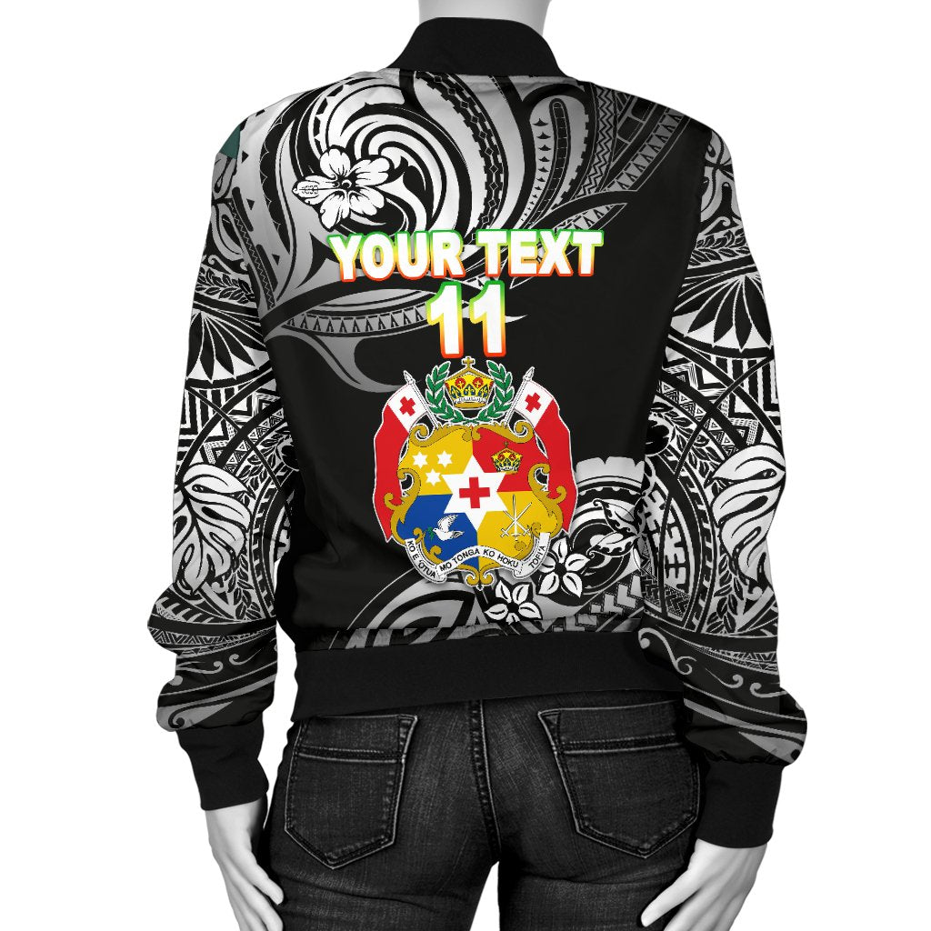 Mate Ma'a Tonga Rugby Women's Bomber Jacket Polynesian Unique Vibes - Black - Polynesian Pride