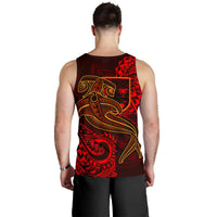 Fiji Men's Tank Top - Red Shark Polynesian Tattoo - Polynesian Pride