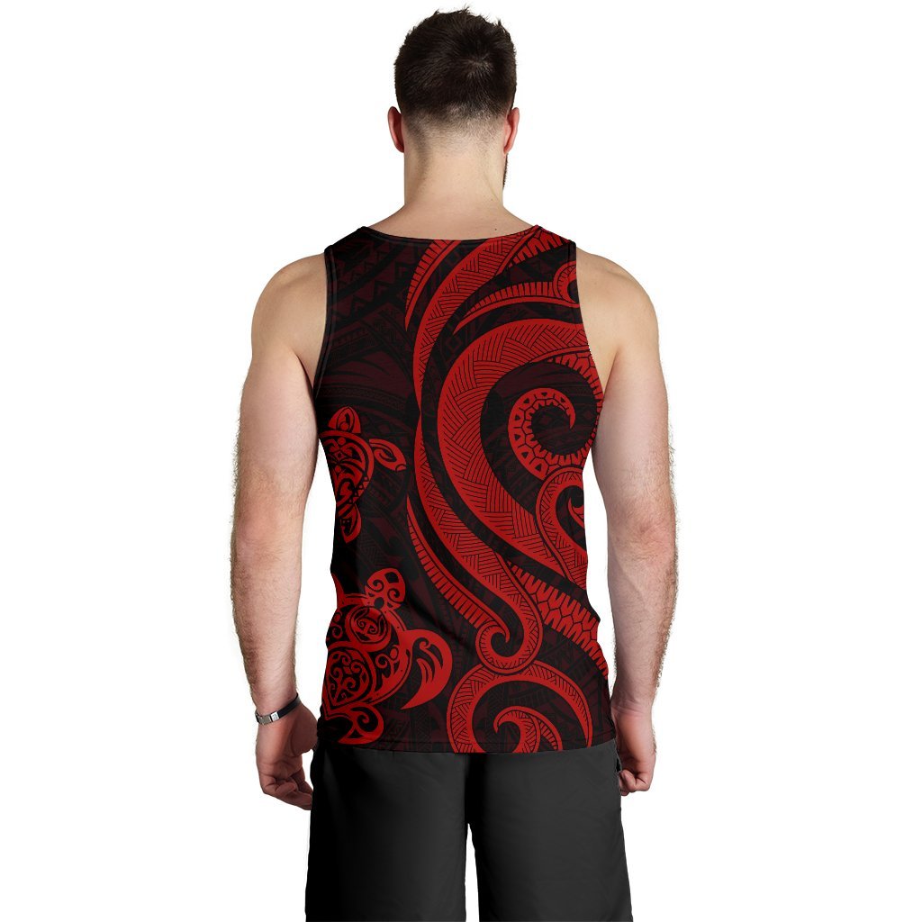 Vanuatu Men's Tank Top - Red Tentacle Turtle - Polynesian Pride