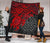 Tahiti Polynesian Premium Quilt - Tahiti Flag & Red Turtle Hibiscus - Polynesian Pride