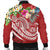 Polynesian Hawaii Men's Bomber Jacket - Summer Plumeria (Red) - Polynesian Pride