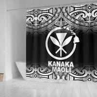 Kanaka Maoli Shower Curtain - Black Fog Style - Polynesian Pride