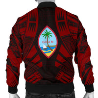 Guam Men Bomber Jackets - Polynesian Tattoo Red - Polynesian Pride