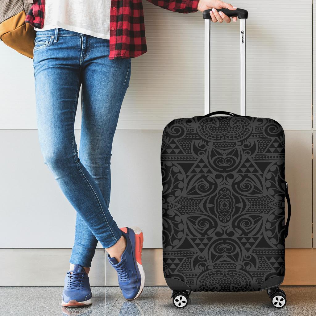 Polynesian Kakau Turtle Gray Luggage Covers Gray - Polynesian Pride