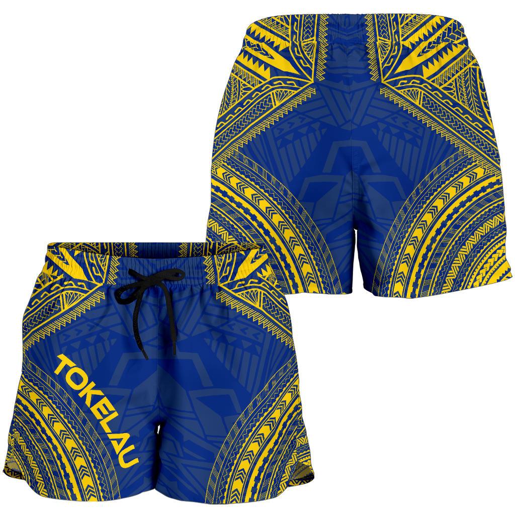 Tokelau Women's Shorts - Polynesian Chief Flag Version - Polynesian Pride
