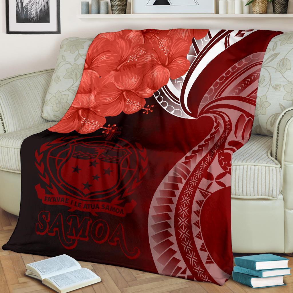 Samoa Premium Blanket - Samoa Seal Wave Style (Red) - Polynesian Pride