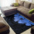 Royal Hibiscus Polynesian Tribal Area Rug Blue AH - Polynesian Pride