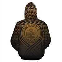 Palau All Over Zip up Hoodie Lift up Gold - Polynesian Pride