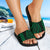 Poly Tribal Slide Sandals Green Black - Polynesian Pride