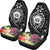 Hawaii Polynesian Car Seat Covers - Hawaii Seal With Turtle Plumeria (Black) - Polynesian Pride