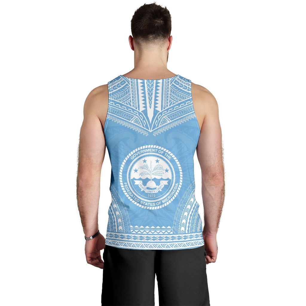 Federated States Of Micronesia Men's Tank Top - Polynesian Chief Flag Version - Polynesian Pride