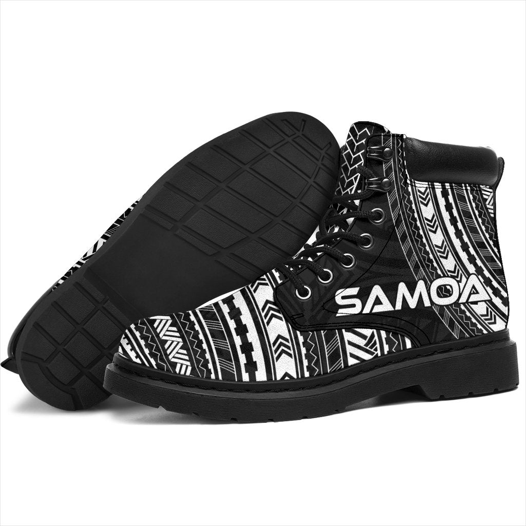 Samoa Leather Boots - Polynesian Black Chief Version - Polynesian Pride