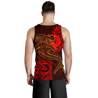 Pohnpei Men's Tank Top - Red Shark Polynesian Tattoo - Polynesian Pride